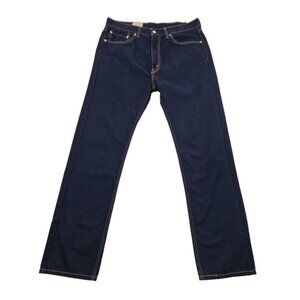 Levi's 505 Jeans Men's 36x32 Dark Wash Denim Straight Leg Regular Fit Stretch